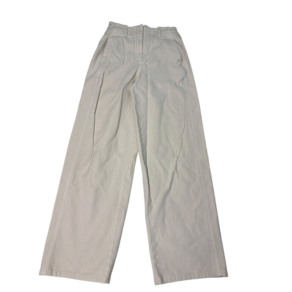 Wilfred Free Aritzia High Waisted Wide Leg Pants Beige Womens Size 2 W26 L29